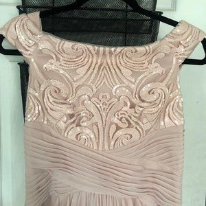 Adrianna Papell Blush Women's Off Shoulder Dress